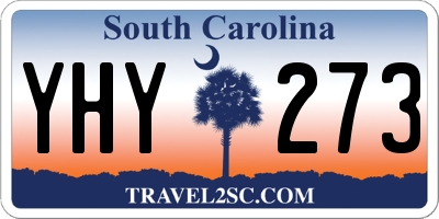 SC license plate YHY273