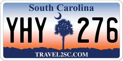 SC license plate YHY276
