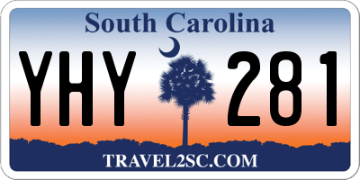 SC license plate YHY281