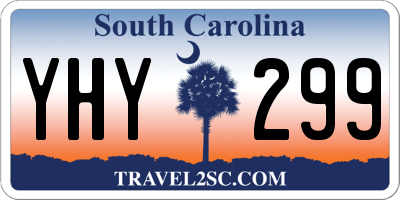 SC license plate YHY299