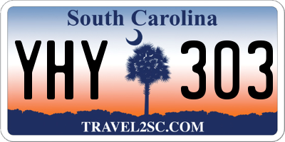 SC license plate YHY303