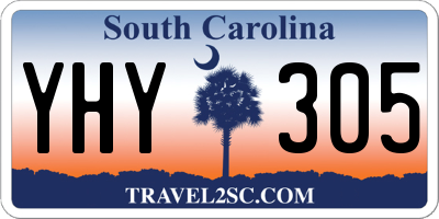 SC license plate YHY305