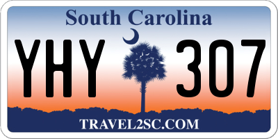 SC license plate YHY307