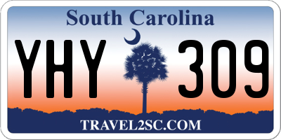 SC license plate YHY309