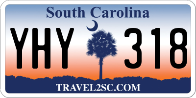 SC license plate YHY318