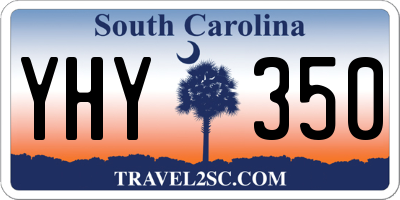 SC license plate YHY350