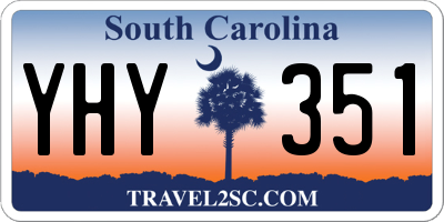 SC license plate YHY351