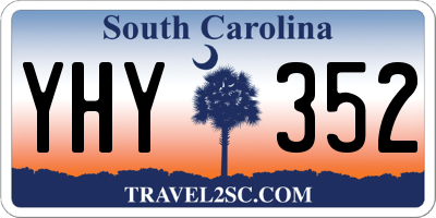 SC license plate YHY352