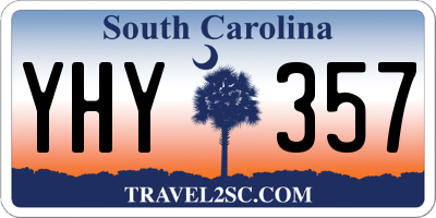 SC license plate YHY357