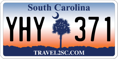 SC license plate YHY371