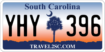 SC license plate YHY396