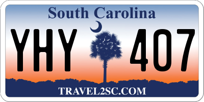 SC license plate YHY407