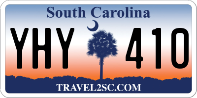 SC license plate YHY410