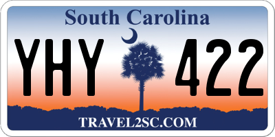 SC license plate YHY422