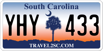 SC license plate YHY433