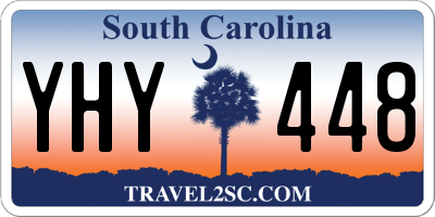 SC license plate YHY448