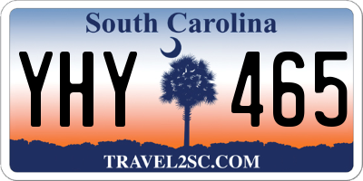 SC license plate YHY465