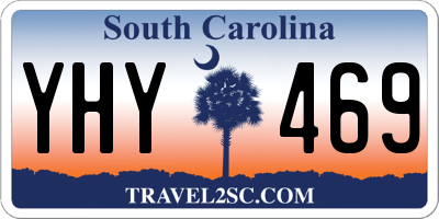 SC license plate YHY469