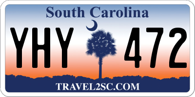 SC license plate YHY472