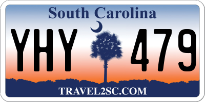 SC license plate YHY479