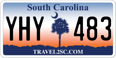 SC license plate YHY483