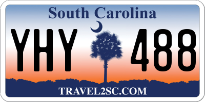 SC license plate YHY488