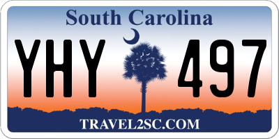 SC license plate YHY497