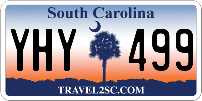 SC license plate YHY499
