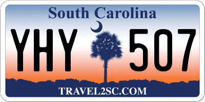 SC license plate YHY507