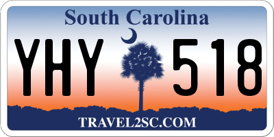 SC license plate YHY518