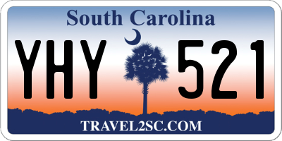 SC license plate YHY521