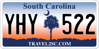 SC license plate YHY522