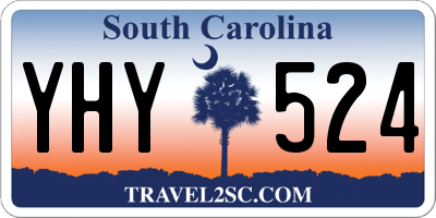 SC license plate YHY524
