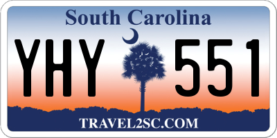 SC license plate YHY551