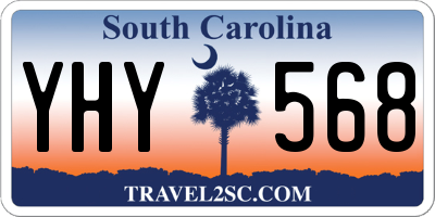 SC license plate YHY568