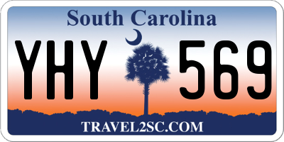 SC license plate YHY569