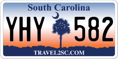 SC license plate YHY582