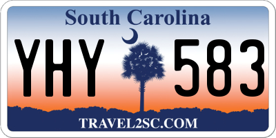 SC license plate YHY583