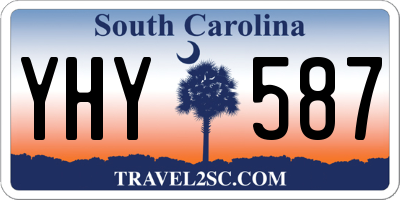 SC license plate YHY587