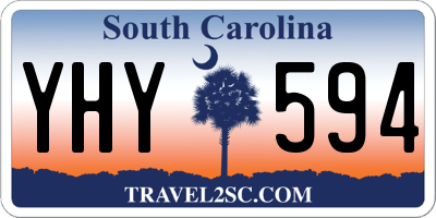 SC license plate YHY594