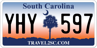 SC license plate YHY597