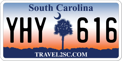 SC license plate YHY616