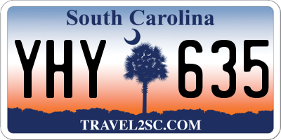 SC license plate YHY635