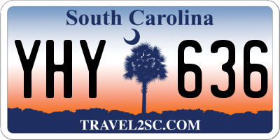 SC license plate YHY636