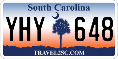 SC license plate YHY648