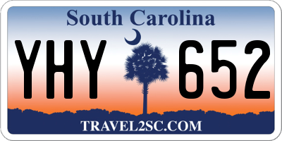 SC license plate YHY652