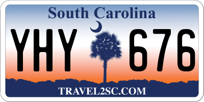 SC license plate YHY676