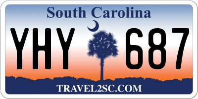 SC license plate YHY687