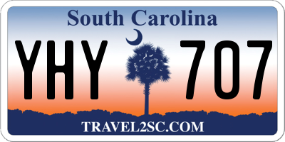 SC license plate YHY707