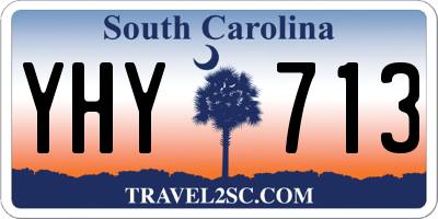 SC license plate YHY713